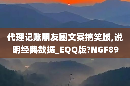 代理记账朋友圈文案搞笑版,说明经典数据_EQQ版?NGF89