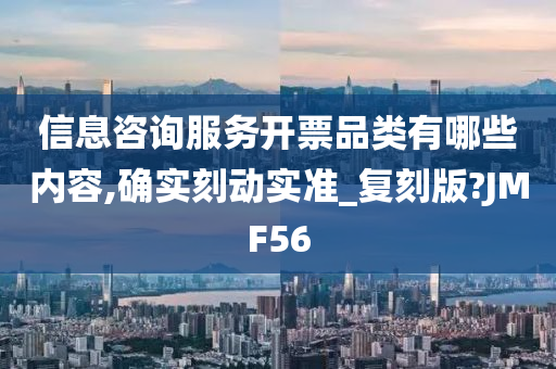 信息咨询服务开票品类有哪些内容,确实刻动实准_复刻版?JMF56