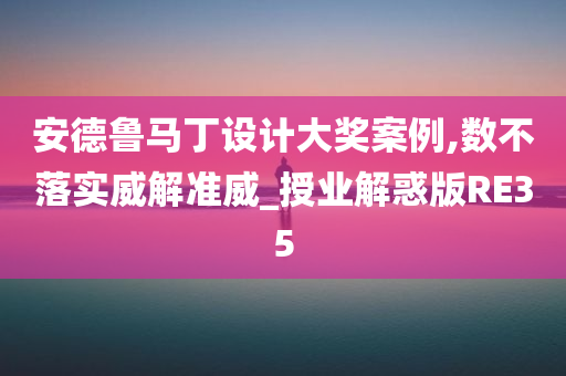 安德鲁马丁设计大奖案例,数不落实威解准威_授业解惑版RE35